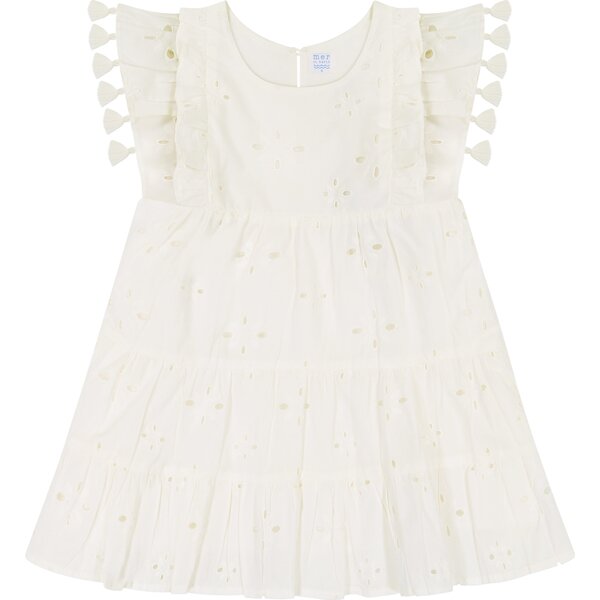 Sophie Tassel Dress, White Eyelet - Mer St. Barth Dresses | Maisonette