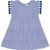 Sophie Tassel Dress, Blue Stripe Swiss Dot - Dresses - 1 - thumbnail