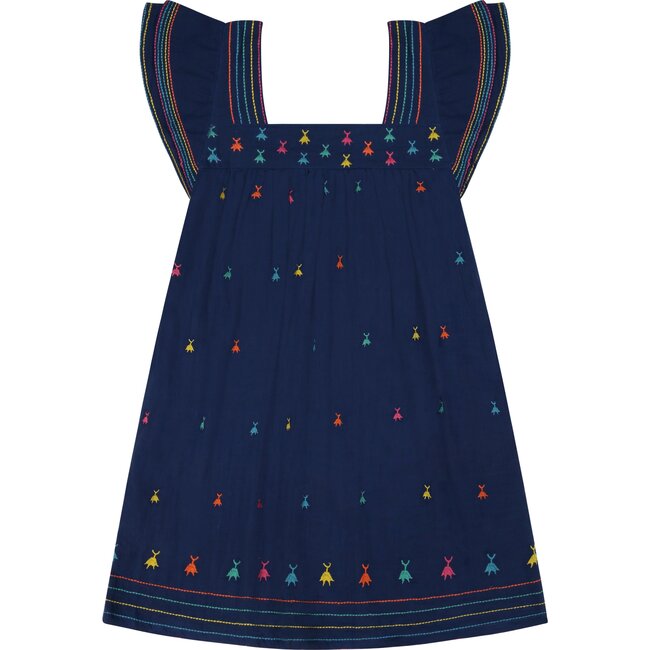 Women's Sandrine Dress, Classic Blue - Dresses - 1