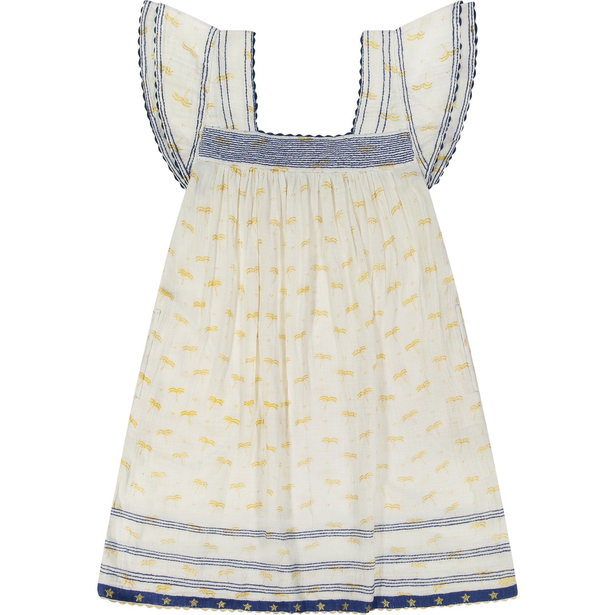 Women's Sandrine Dress, Swaying Palm Gold - Dresses - 1