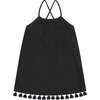 Mini Chantal Sundress, Black Eyelet - Dresses - 1 - thumbnail