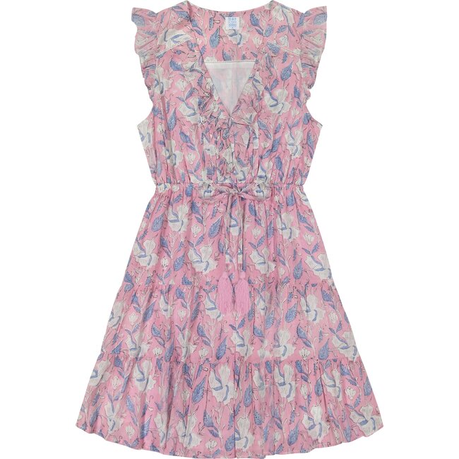 Women's Giselle Mini Dress, Pink Blue Floral