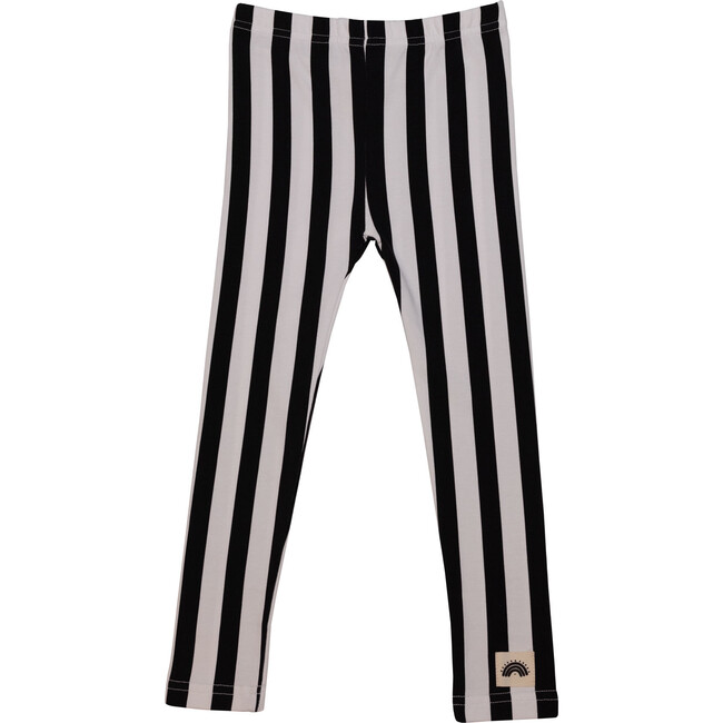 Stripe Leggings, Black and White