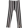 Stripe Leggings, Black and White - Leggings - 1 - thumbnail