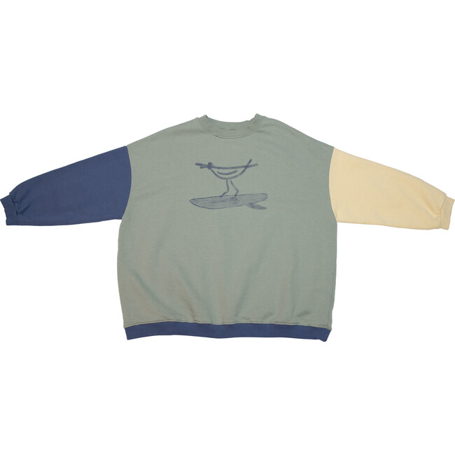 Oversized Three Color Sweater, Bird
