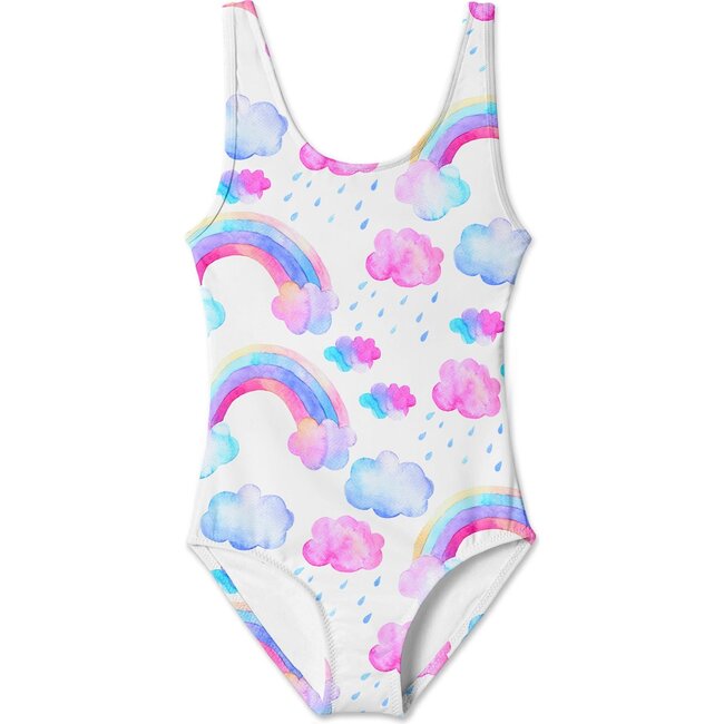 Rainbow and Clouds Tank Swimsuit
