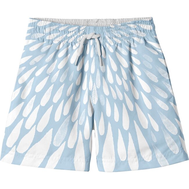 White Splash Boy Shorts - Swim Trunks - 1