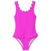 Neon Pink Scalloped Swimsuit - One Pieces - 1 - thumbnail