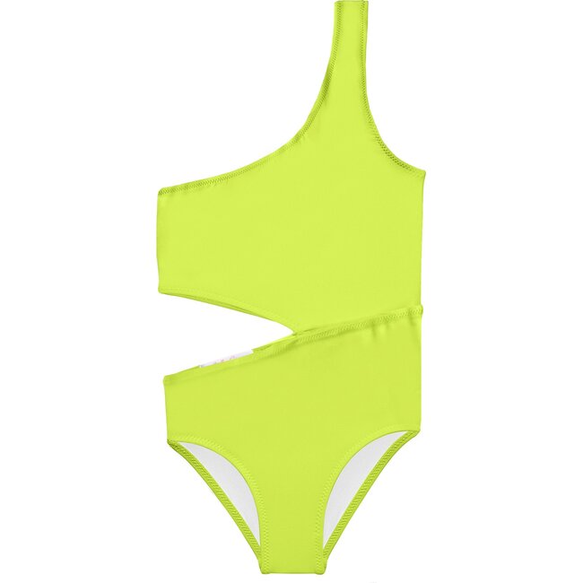 Neon Yellow Side Cut Swimsuit - One Pieces - 1