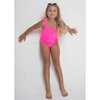 Neon Pink Scalloped Swimsuit - One Pieces - 2