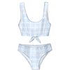 Blue Check Bikini - Two Pieces - 1 - thumbnail