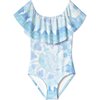 Cloud Tie Dye Draped Swimsuit - One Pieces - 1 - thumbnail