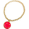 Your Smile Lights Up My World Bracelet, Hot Pink - Bracelets - 1 - thumbnail