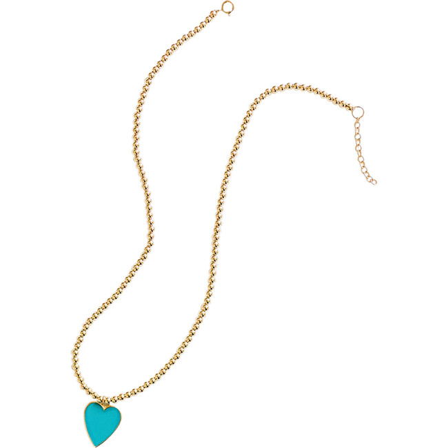 I Love you My Sweetheart Necklace, Turquoise
