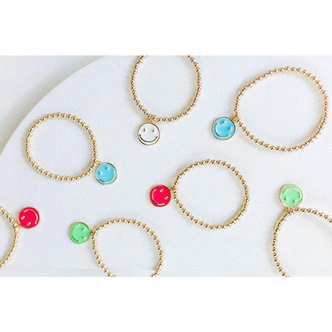 Your Smile Lights Up My World Bracelet, Hot Pink - Bracelets - 3