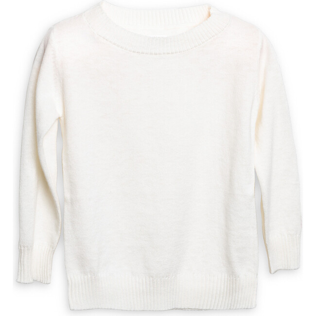 The Cotton Cashmere Sweater, Cream - Sweaters - 1