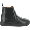 Smooth Leather Chelsea Sneaker Boots, Black - Sneakers - 1 - thumbnail