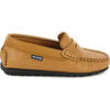 Smooth Leather Penny Moccasins, Camel - Slip Ons - 1 - thumbnail