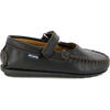Smooth Leather Mary Jane Moccasins, Dark Brown - Slip Ons - 1 - thumbnail