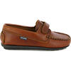 Strap In Pull Up Leather Moccasins, Camel - Slip Ons - 1 - thumbnail