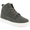 Nubuck Leather Sneaker Boots, Grey - Sneakers - 2