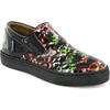 Slip On Patent Leather Sneakers, Black Red & green - Sneakers - 2