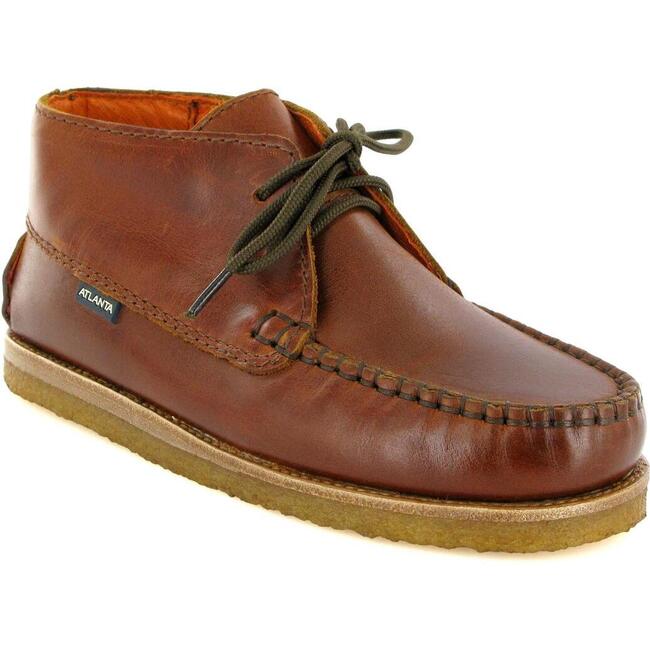 Pull Up Leather Moccasin Boots, Brandy