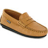 Smooth Leather Penny Moccasins, Camel - Slip Ons - 2