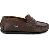 Smooth Leather Penny Moccasins, Brown - Slip Ons - 1 - thumbnail