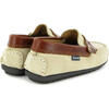 Suede & Pull Up Leather Penny Moccasins , Natural & Camel - Slip Ons - 4