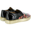 Patent Leather Slip On Sneakers, Black Red & Green - Sneakers - 4 - thumbnail