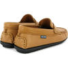 Smooth Leather Penny Moccasins, Camel - Slip Ons - 4