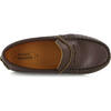 Smooth Leather Penny Moccasins, Brown - Slip Ons - 5