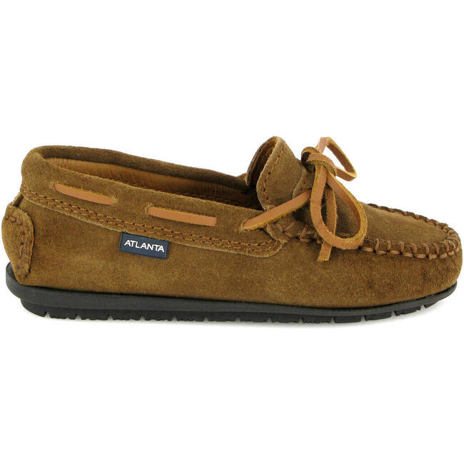 Suede Leather Laces Moccasins, Camel - Slip Ons - 1