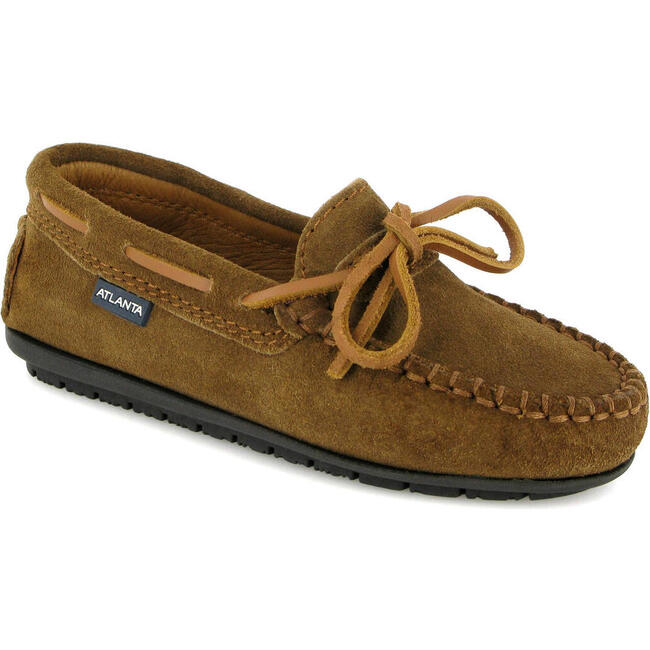Suede Leather Laces Moccasins, Camel - Slip Ons - 2