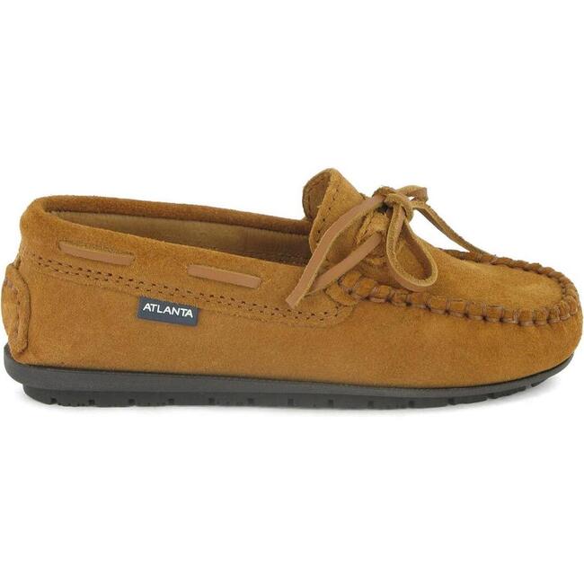 Suede Leather Laces Moccasins, Cuoio - Slip Ons - 1