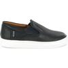 Smooth Leather Slip On Sneaker, Navy Blue - Sneakers - 1 - thumbnail