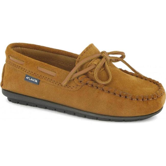 Suede Leather Laces Moccasins, Cuoio - Slip Ons - 2