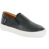 Smooth Leather Slip On Sneaker, Navy Blue - Sneakers - 2 - thumbnail