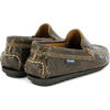 Printed Leather Plain Moccasins, Brown - Slip Ons - 4