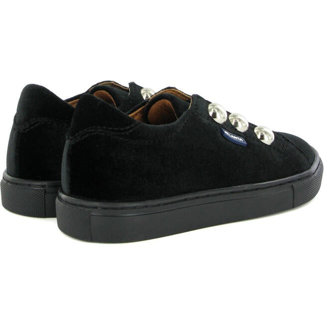 Velvet Slip On Sneaker, Black - Sneakers - 4