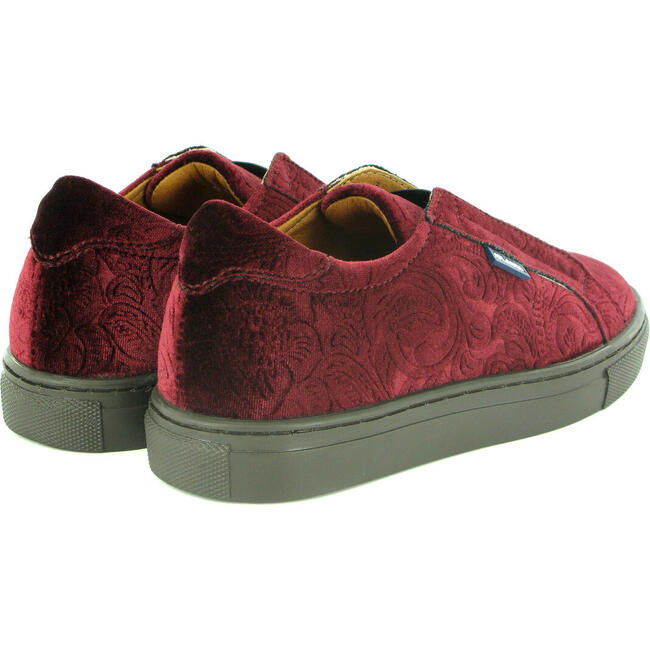 Velvet Slip On Sneaker, Burgundy - Sneakers - 4