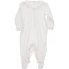 Ruffle Onesie, Beige - Onesies - 1 - thumbnail