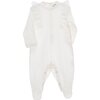 Ruffle Bodysuit, Beige - Onesies - 1 - thumbnail