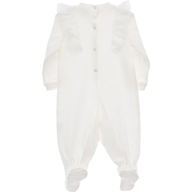 Ruffle Bodysuit, Beige