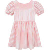 Puff Sleeve Fit & Flare Dress, Pink - Dresses - 1 - thumbnail