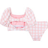 Gingham Two Piece Swimsuit, Pink - Two Pieces - 3