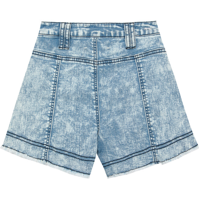 Shorts With Lace-Up Detailing, Blue - Shorts - 2
