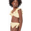 Polka Dot Two Piece Swimsuit, Yellow - Two Pieces - 2