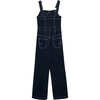 Henley Wide Leg Jumpsuit, Navy - Rompers - 2
